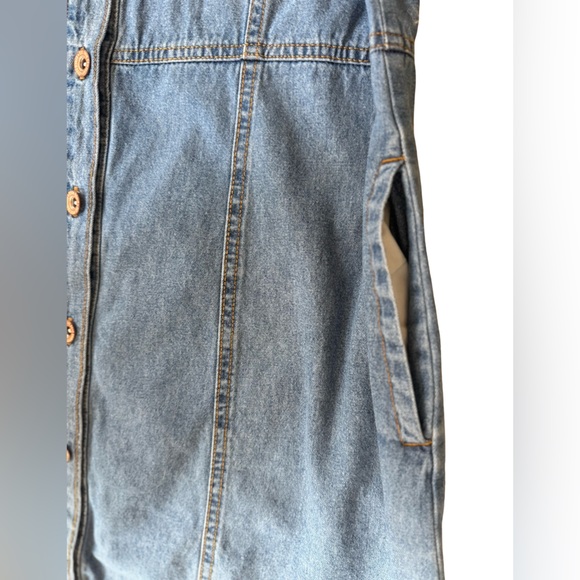 Frye - Women’s Button Down Denim Shirt Dress (EUC) Size: L - Picture 8 of 12